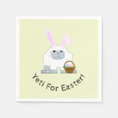 Yeti für Ostern Niedlich Ostern Yeti Serviette (Vorderseite)