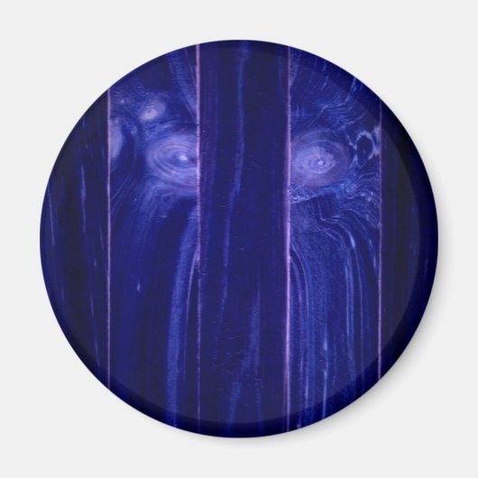 Yeti-Gesicht in Holzkiste Magnet (Vorne)