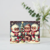 Yeti Greetings Postkarte (Stehend Vorderseite)