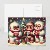 Yeti-Grüße Postkarte (Vorne/Hinten)