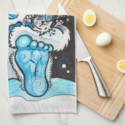 Yeti Holiday Hugs Geschirrtuch (Viertel Falte)