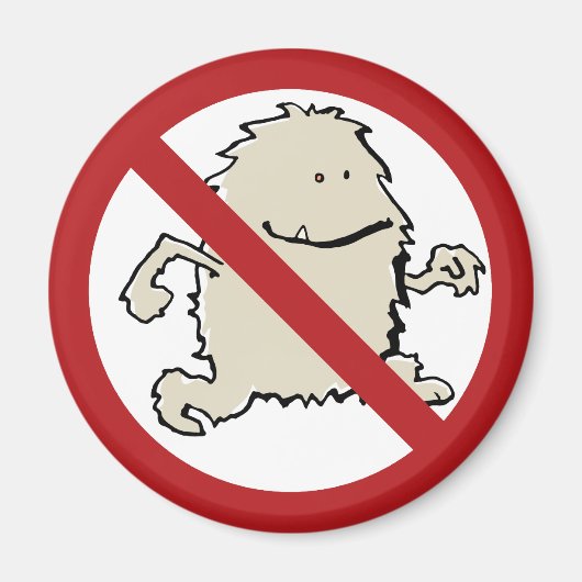 Yeti ist nicht erlaubt! magnet (Vorne)