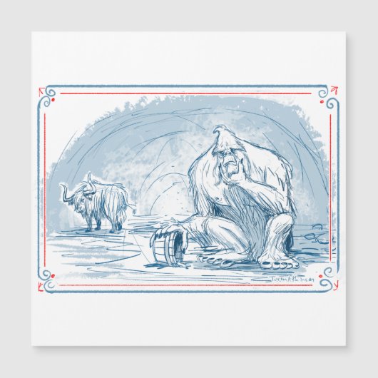 Yeti Magnetkarte (Vorderseite)