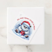 Yeti mit Geschenk – Nicht öffnen Geschenkanhänger (Beispiel)