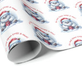 Yeti mit Geschenk - Nicht öffnen Geschenkpapier (Rolleneckpunkt)