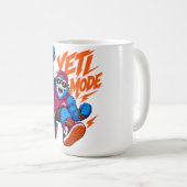 Yeti-Modus Cyber-Affe Streetdance Kaffeetasse (VorderseiteRechts)