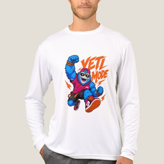 Yeti-Modus Cyber-Affe Streetdance Tri-Blend Shirt (Vorderseite)