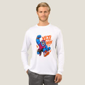 Yeti-Modus Cyber-Affe Streetdance Tri-Blend Shirt (Vorderseite komplett)