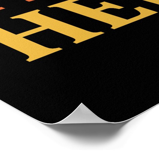 Yeti oder nicht hier komme ich poster (Ecke)