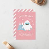 Yeti oder Nicht-Klassenzimmer Valentine Mitteilungskarte (Vorderseite/Rückseite Beispiel)