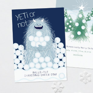 Yeti oder nicht - Weihnachtsstimmung pur Feiertagskarte