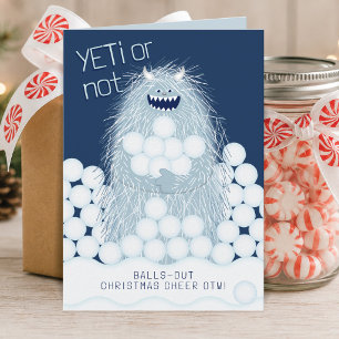 Yeti oder nicht - Weihnachtsstimmung pur Feiertagskarte