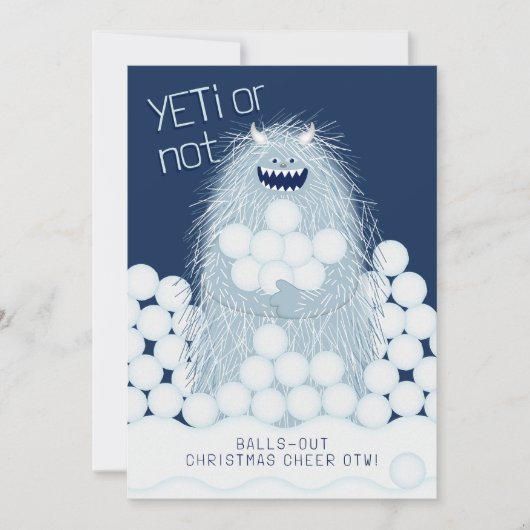 Yeti oder nicht - Weihnachtsstimmung pur Feiertagskarte (Vorderseite)