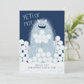 Yeti oder nicht - Weihnachtsstimmung pur Feiertagskarte (Stehend Vorderseite)