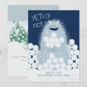Yeti oder nicht - Weihnachtsstimmung pur Feiertagskarte (Vorne/Hinten)