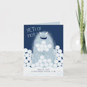Yeti oder nicht - Weihnachtsstimmung pur Feiertagskarte