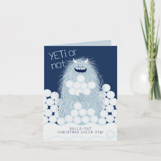 Yeti oder nicht - Weihnachtsstimmung pur Feiertagskarte (Vorderseite)