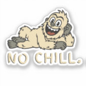 Yeti ohne Coolness Aufkleber (Vorderseite)