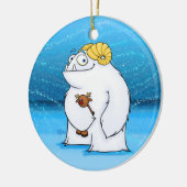Yeti-Ornament Keramik Ornament (Links)