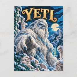 Yeti, Paper Cut Monster Postkarte