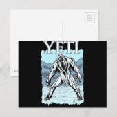 Yeti Postkarte (Vorne/Hinten)