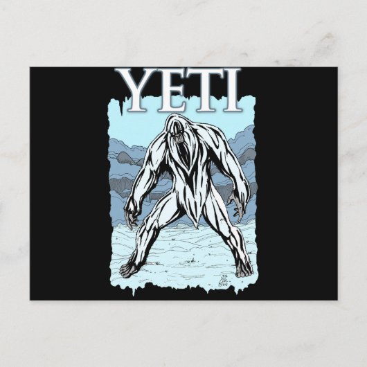 Yeti Postkarte (Vorderseite)