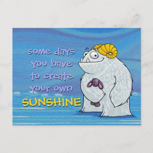 Yeti, Postkarte (Vorderseite)