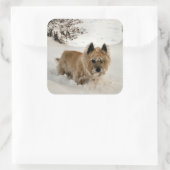 Yeti Quadratischer Aufkleber (Tasche)