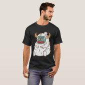 Yeti rauchen Snowman Creature Footprints Pullover (Vorne ganz)