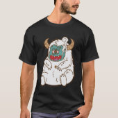 Yeti rauchen Snowman Creature Footprints Pullover (Vorderseite)