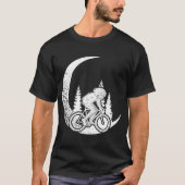 YETI Riding Moon Bike Halloween Lunar T-Shirt (Vorderseite)