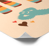 Yeti Romp Adventure Kids Print Poster (Ecke)