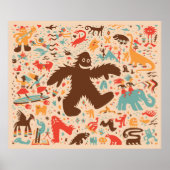 Yeti Romp Adventure Kids Print Poster (Vorne)