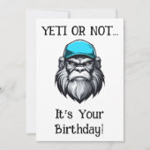 Yeti Sasquatch Bigfoot Opa Feiertagskarte (Vorderseite)