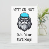Yeti Sasquatch Bigfoot Opa Feiertagskarte (Stehend Vorderseite)