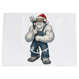 Yeti Schrecklicher Schneemann Bauer Lustiger Urlau Große Geschenktüte