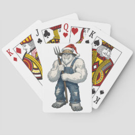 Yeti Schrecklicher Schneemann Bauer Lustiger Urlau Spielkarten