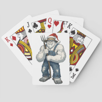 Yeti Schrecklicher Schneemann Bauer Lustiger Urlau Spielkarten