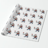 Yeti Schrecklicher Schneemann Cornhole Lustiger Fe Geschenkpapier (Ungerollt)