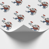 Yeti Schrecklicher Schneemann Cornhole Lustiger Fe Geschenkpapier (Ecke)