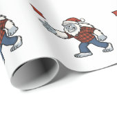 Yeti Schrecklicher Schneemann Cornhole Lustiger Fe Geschenkpapier (Rolleneckpunkt)