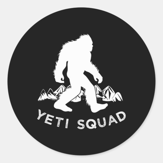 Yeti Squad Mountain Snow Runder Aufkleber (Vorderseite)
