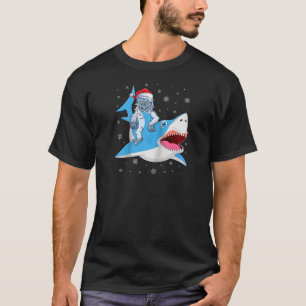 Yeti to Party Shark Xmas Weihnachtsfeier T-Shirt