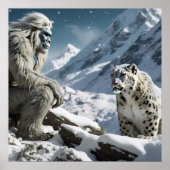 Yeti und das Snow Leopard Poster (Vorne)