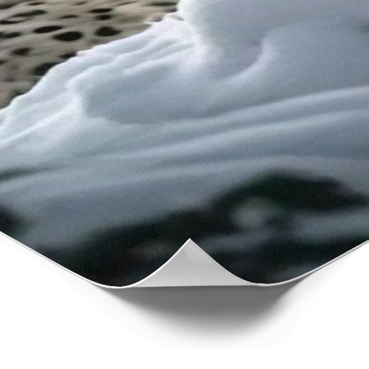 Yeti und das Snow Leopard Poster (Ecke)