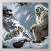 Yeti und das Snow Leopard Poster (Vorne)