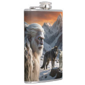 Yeti und der Schneeleopard Flachmann (Rechts)