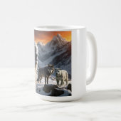 Yeti und der Schneeleopard Kaffeetasse (VorderseiteRechts)