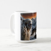 Yeti und der Schneeleopard Kaffeetasse (Vorderseite Links)