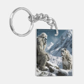Yeti und der Schneeleopard Schlüsselanhänger (Vorderseite links)